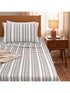 LA Strie Cotton Microfiber Bedsheet | 180 TC (Equivalent to 400 TC) | Woven, Colorfast & Quick Dry | Machine Washable