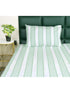 Feliz Cotton Microfiber Bedsheet | 180 TC (Equivalent to 400 TC Feel) | Woven Stripe Design | Soft, Colorfast, No Linting & Quick Dry