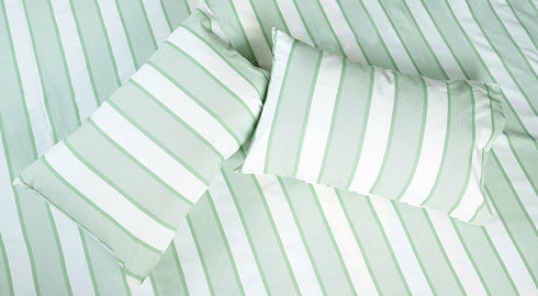 Feliz Cotton Microfiber Bedsheet | 180 TC (Equivalent to 400 TC Feel) | Woven Stripe Design | Soft, Colorfast, No Linting & Quick Dry