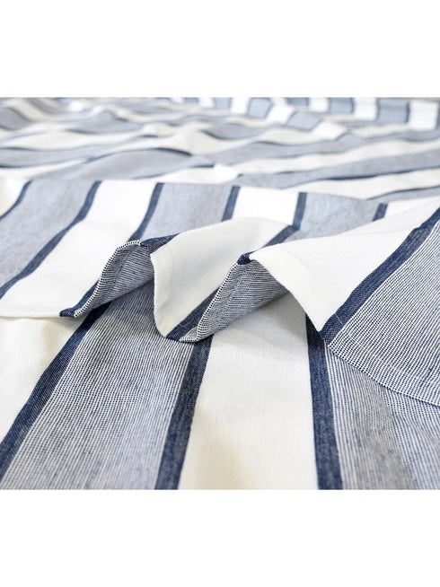 Feliz Cotton Microfiber Bedsheet | 180 TC (Equivalent to 400 TC Feel) | Woven Stripe Design | Soft, Colorfast, No Linting & Quick Dry