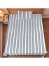 Feliz Cotton Microfiber Bedsheet | 180 TC (Equivalent to 400 TC Feel) | Woven Stripe Design | Soft, Colorfast, No Linting & Quick Dry