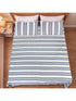 Feliz Cotton Microfiber Bedsheet | 180 TC (Equivalent to 400 TC Feel) | Woven Stripe Design | Soft, Colorfast, No Linting & Quick Dry