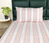 Feliz Cotton Microfiber Bedsheet | 180 TC (Equivalent to 400 TC Feel) | Woven Stripe Design | Soft, Colorfast, No Linting & Quick Dry