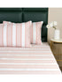 Feliz Cotton Microfiber Bedsheet | 180 TC (Equivalent to 400 TC Feel) | Woven Stripe Design | Soft, Colorfast, No Linting & Quick Dry
