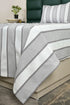 Feliz Cotton Microfiber Bedsheet | 180 TC (Equivalent to 400 TC Feel) | Woven Stripe Design | Soft, Colorfast, No Linting & Quick Dry