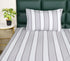 Feliz Cotton Microfiber Bedsheet | 180 TC (Equivalent to 400 TC Feel) | Woven Stripe Design | Soft, Colorfast, No Linting & Quick Dry