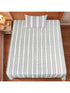 Feliz Cotton Microfiber Bedsheet | 180 TC (Equivalent to 400 TC Feel) | Woven Stripe Design | Soft, Colorfast, No Linting & Quick Dry