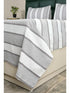 Feliz Cotton Microfiber Bedsheet | 180 TC (Equivalent to 400 TC Feel) | Woven Stripe Design | Soft, Colorfast, No Linting & Quick Dry