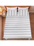 Feliz Cotton Microfiber Bedsheet | 180 TC (Equivalent to 400 TC Feel) | Woven Stripe Design | Soft, Colorfast, No Linting & Quick Dry