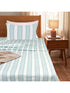 Feliz Cotton Microfiber Bedsheet | 180 TC (Equivalent to 400 TC Feel) | Woven Stripe Design | Soft, Colorfast, No Linting & Quick Dry