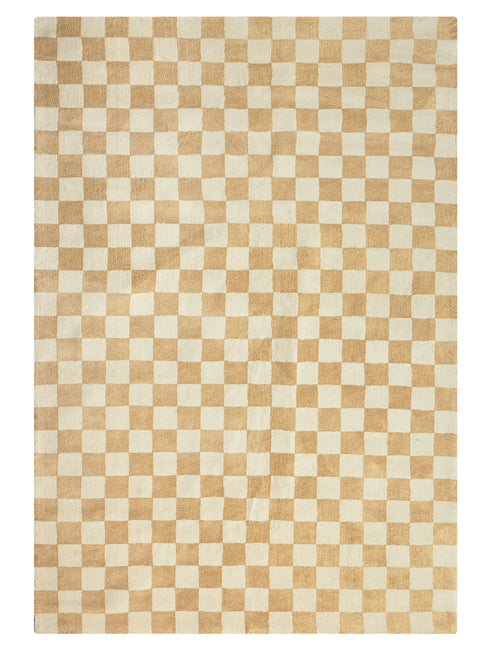 Cquare Check Pattern Carpet for Living, Drawing Room & Bedroom | Soft Polyester & olefin BCF Area Rug with Strong Durable Backing (11mm Pile Height)