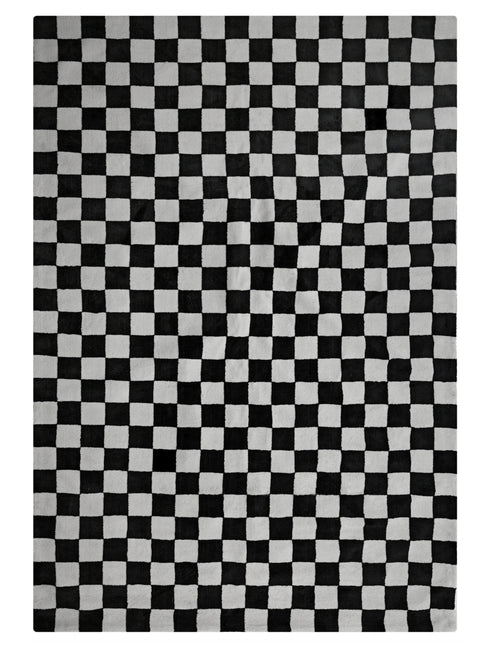 Cquare Check Pattern Carpet for Living, Drawing Room & Bedroom | Soft Polyester & olefin BCF Area Rug with Strong Durable Backing (11mm Pile Height)