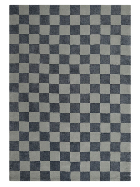 Cquare Check Pattern Carpet for Living, Drawing Room & Bedroom | Soft Polyester & olefin BCF Area Rug with Strong Durable Backing (11mm Pile Height)