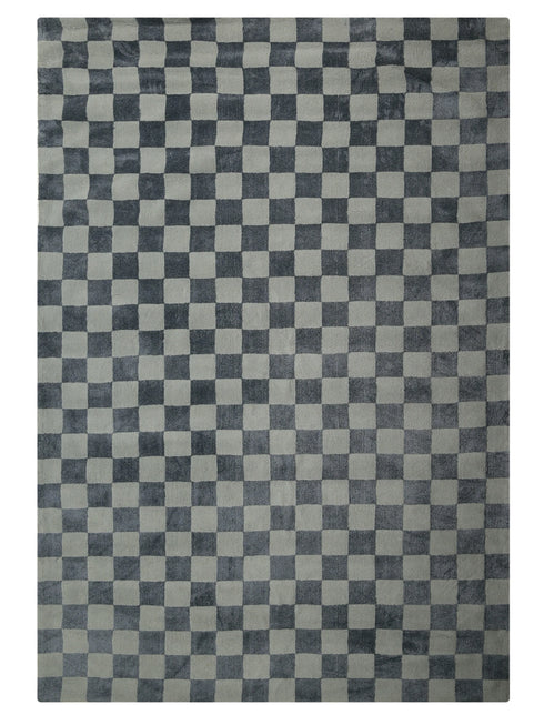 Cquare Check Pattern Carpet for Living, Drawing Room & Bedroom | Soft Polyester & olefin BCF Area Rug with Strong Durable Backing (11mm Pile Height)