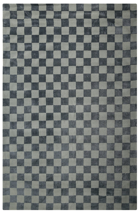 Cquare Check Pattern Carpet for Living, Drawing Room & Bedroom | Soft Polyester & olefin BCF Area Rug with Strong Durable Backing (11mm Pile Height)