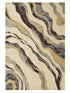 Nireti Modern Abstract Wave Carpet for Living, Drawing & Bedroom | Soft Polyester & olefin BCF Area Rug with Strong Backing (11mm Pile Height)