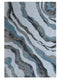 Nireti Modern Abstract Wave Carpet for Living, Drawing & Bedroom | Soft Polyester & olefin BCF Area Rug with Strong Backing (11mm Pile Height)