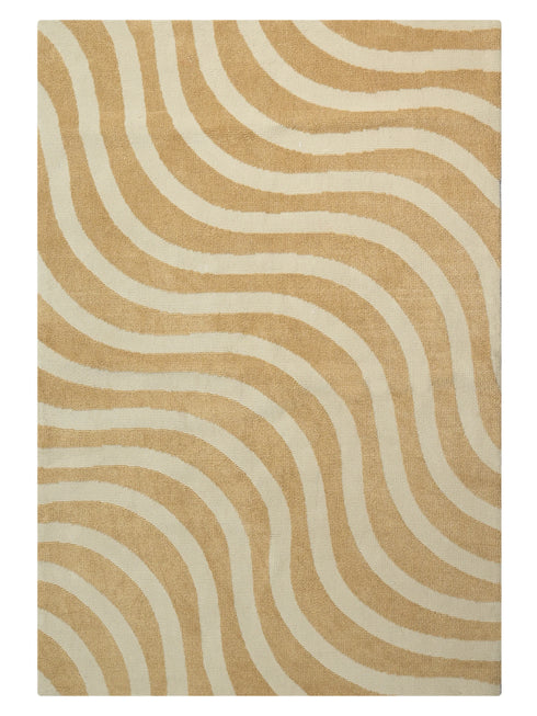 Epal Modern Wavy Line Pattern Carpet for Living, Drawing & Bedroom | Soft Polyester & olefin BCF Yarn Area Rug with Strong Backing (11mm Pile Height)