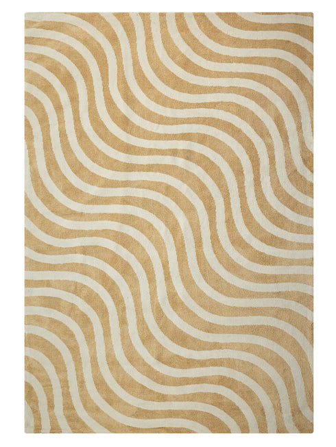 Epal Modern Wavy Line Pattern Carpet for Living, Drawing & Bedroom | Soft Polyester & olefin BCF Yarn Area Rug with Strong Backing (11mm Pile Height)