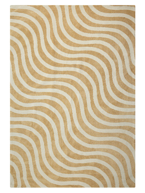 Epal Modern Wavy Line Pattern Carpet for Living, Drawing & Bedroom | Soft Polyester & olefin BCF Yarn Area Rug with Strong Backing (11mm Pile Height)