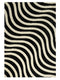 Epal Modern Wavy Line Pattern Carpet for Living, Drawing & Bedroom | Soft Polyester & olefin BCF Yarn Area Rug with Strong Backing (11mm Pile Height)