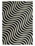 Epal Modern Wavy Line Pattern Carpet for Living, Drawing & Bedroom | Soft Polyester & olefin BCF Yarn Area Rug with Strong Backing (11mm Pile Height)
