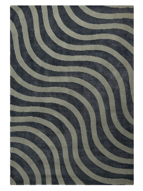 Epal Modern Wavy Line Pattern Carpet for Living, Drawing & Bedroom | Soft Polyester & olefin BCF Yarn Area Rug with Strong Backing (11mm Pile Height)