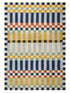 Franc Modern Geometric Multicolor Carpet for Living, Drawing & Bedroom | Soft Polyester BCF Area Rug with Strong Backing (11mm Pile Height)