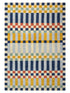 Franc Modern Geometric Multicolor Carpet for Living, Drawing & Bedroom | Soft Polyester BCF Area Rug with Strong Backing (11mm Pile Height)