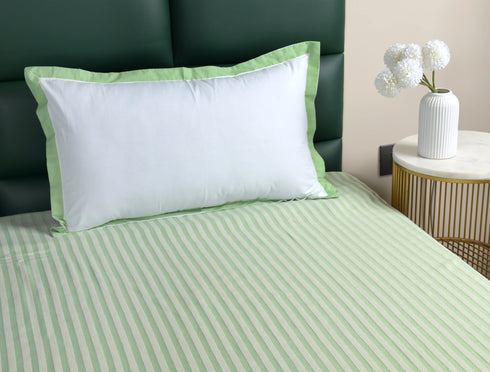 Reka Cotton Rich Bedsheet | Elegant Stripe Woven Bed Sheet | 180 TC (Weight 400 TC) | Soft & Comfortable Bedsheet for Bedroom