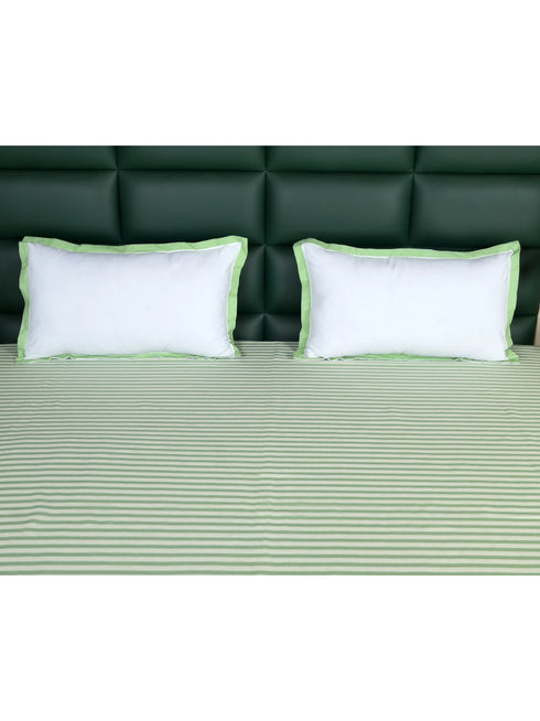 Reka Cotton Rich Bedsheet | Elegant Stripe Woven Bed Sheet | 180 TC (Weight 400 TC) | Soft & Comfortable Bedsheet for Bedroom