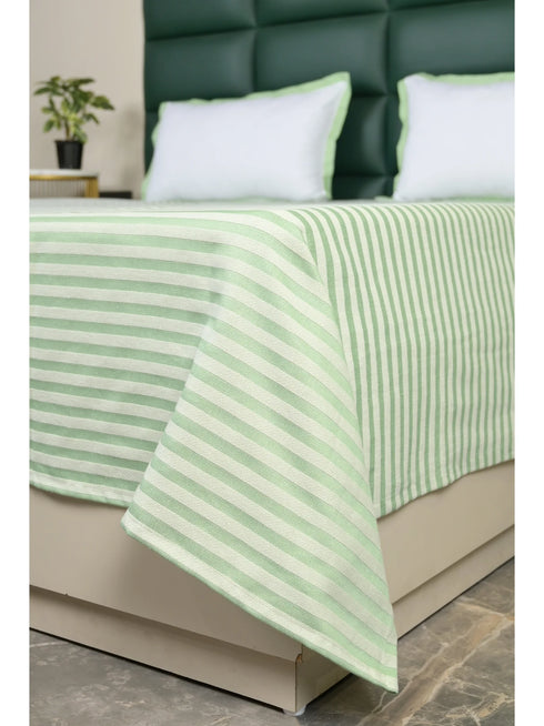 Reka Cotton Rich Bedsheet | Elegant Stripe Woven Bed Sheet | 180 TC (Weight 400 TC) | Soft & Comfortable Bedsheet for Bedroom
