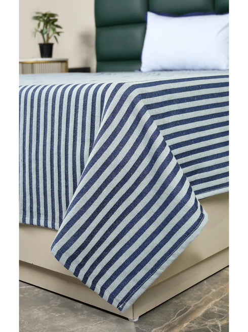 Reka Cotton Rich Bedsheet | Elegant Stripe Woven Bed Sheet | 180 TC (Weight 400 TC) | Soft & Comfortable Bedsheet for Bedroom