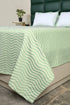 Varu Cotton Rich Bedsheet | Elegant Wavy Stripe Woven Bed Sheet | 180 TC (Weight 400 TC) | Soft & Comfortable Bedsheet for Bedroom