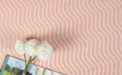 Varu Cotton Rich Bedsheet | Elegant Wavy Stripe Woven Bed Sheet | 180 TC (Weight 400 TC) | Soft & Comfortable Bedsheet for Bedroom