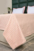 Varu Cotton Rich Bedsheet | Elegant Wavy Stripe Woven Bed Sheet | 180 TC (Weight 400 TC) | Soft & Comfortable Bedsheet for Bedroom