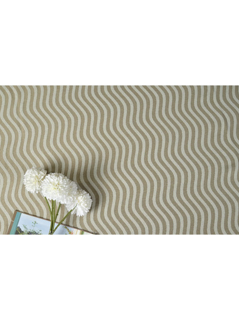 Varu Cotton Rich Bedsheet | Elegant Wavy Stripe Woven Bed Sheet | 180 TC (Weight 400 TC) | Soft & Comfortable Bedsheet for Bedroom