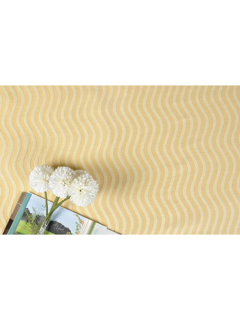 Varu Cotton Rich Bedsheet | Elegant Wavy Stripe Woven Bed Sheet | 180 TC (Weight 400 TC) | Soft & Comfortable Bedsheet for Bedroom