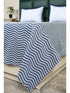 Varu Cotton Rich Bedsheet | Elegant Wavy Stripe Woven Bed Sheet | 180 TC (Weight 400 TC) | Soft & Comfortable Bedsheet for Bedroom