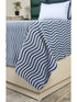 Varu Cotton Rich Bedsheet | Elegant Wavy Stripe Woven Bed Sheet | 180 TC (Weight 400 TC) | Soft & Comfortable Bedsheet for Bedroom