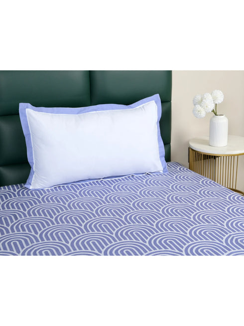 Darpa Cotton Rich Bedsheet | Elegant Geometric Arch Pattern Woven Bed Sheet | 180 TC (Weight 400 TC) | Soft & Comfortable Bedsheet for Bedroom
