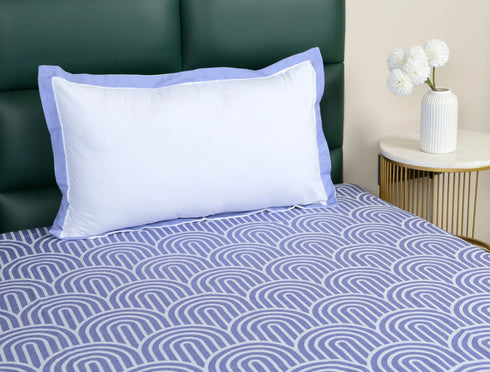 Darpa Cotton Rich Bedsheet | Elegant Geometric Arch Pattern Woven Bed Sheet | 180 TC (Weight 400 TC) | Soft & Comfortable Bedsheet for Bedroom