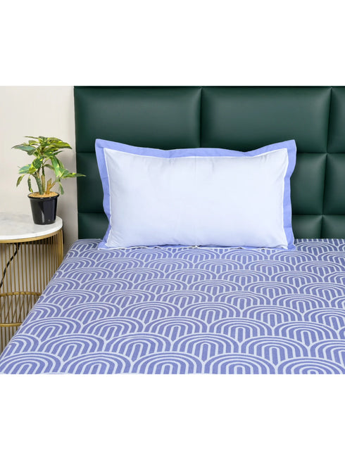 Darpa Cotton Rich Bedsheet | Elegant Geometric Arch Pattern Woven Bed Sheet | 180 TC (Weight 400 TC) | Soft & Comfortable Bedsheet for Bedroom