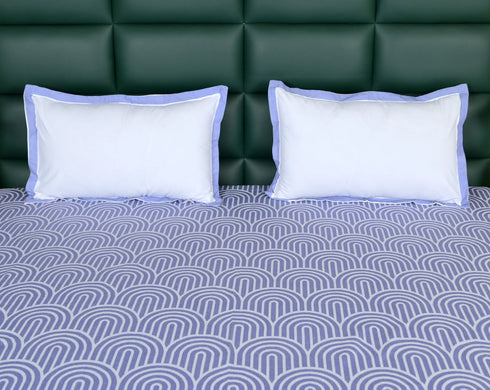 Darpa Cotton Rich Bedsheet | Elegant Geometric Arch Pattern Woven Bed Sheet | 180 TC (Weight 400 TC) | Soft & Comfortable Bedsheet for Bedroom
