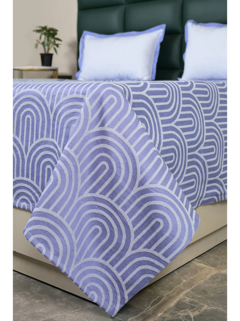 Darpa Cotton Rich Bedsheet | Elegant Geometric Arch Pattern Woven Bed Sheet | 180 TC (Weight 400 TC) | Soft & Comfortable Bedsheet for Bedroom