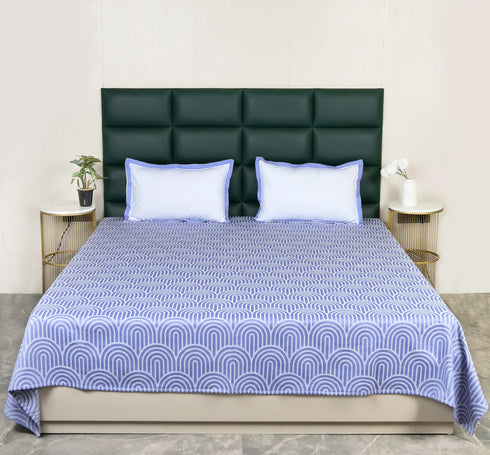 Darpa Cotton Rich Bedsheet | Elegant Geometric Arch Pattern Woven Bed Sheet | 180 TC (Weight 400 TC) | Soft & Comfortable Bedsheet for Bedroom
