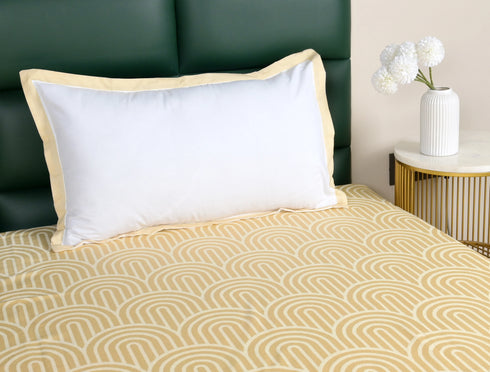 Darpa Cotton Rich Bedsheet | Elegant Geometric Arch Pattern Woven Bed Sheet | 180 TC (Weight 400 TC) | Soft & Comfortable Bedsheet for Bedroom