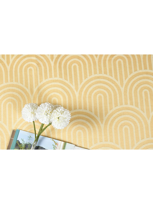 Darpa Cotton Rich Bedsheet | Elegant Geometric Arch Pattern Woven Bed Sheet | 180 TC (Weight 400 TC) | Soft & Comfortable Bedsheet for Bedroom