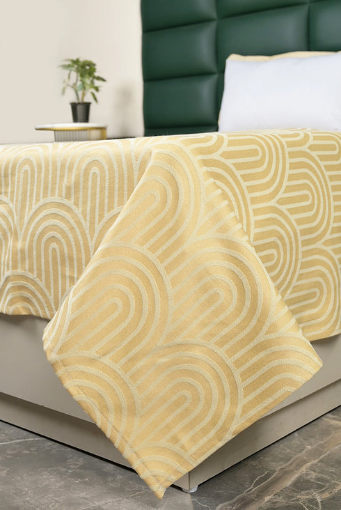 Darpa Cotton Rich Bedsheet | Elegant Geometric Arch Pattern Woven Bed Sheet | 180 TC (Weight 400 TC) | Soft & Comfortable Bedsheet for Bedroom