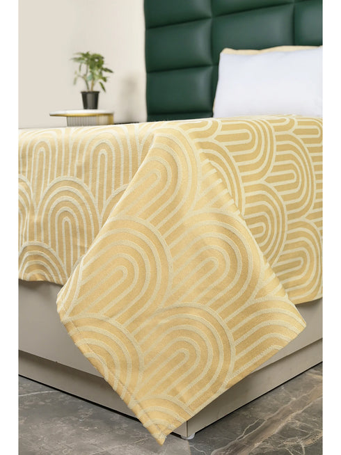 Darpa Cotton Rich Bedsheet | Elegant Geometric Arch Pattern Woven Bed Sheet | 180 TC (Weight 400 TC) | Soft & Comfortable Bedsheet for Bedroom
